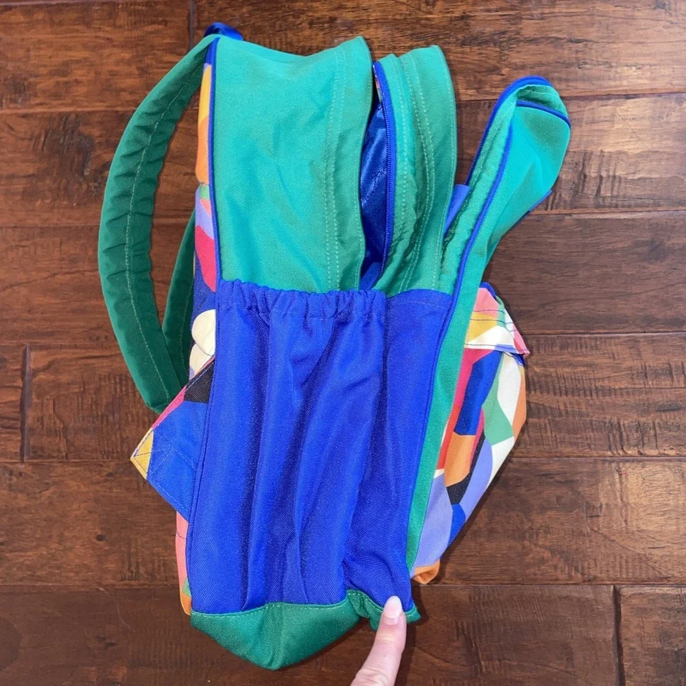 Vera Bradley Teal & Multicolor Geometric Backpack